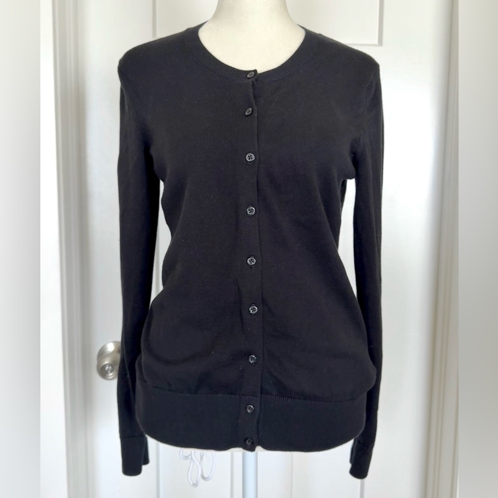 Banana Republic Black Button-Front Cardigan – Size Small